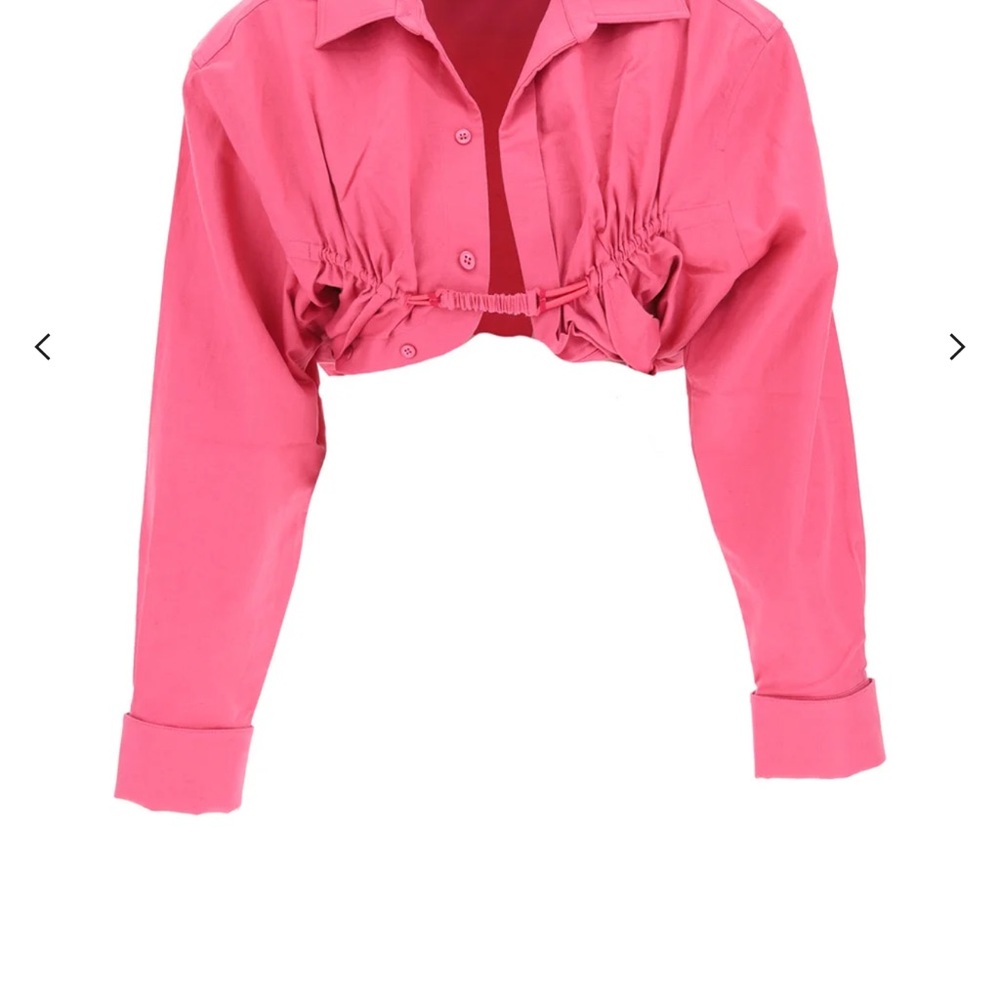 Jacquemus Machou Cropped Long-Sleeved Top